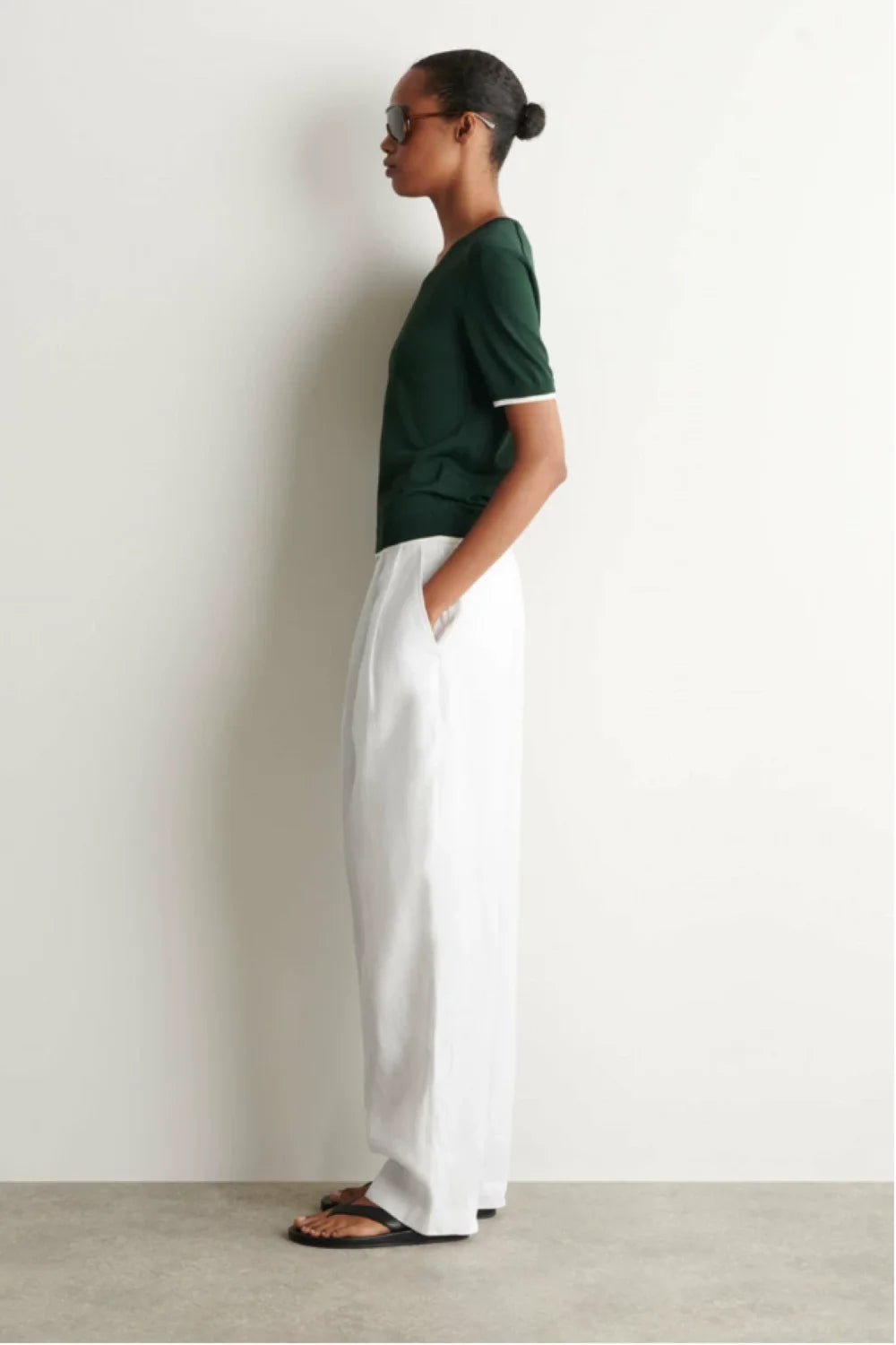 XIMIAN APPAREL 2026 YAZHIMEI Traf Cos Spring New Style of Ladies' Casual Standard Style Green Layered V-Neck Knitted Sweater