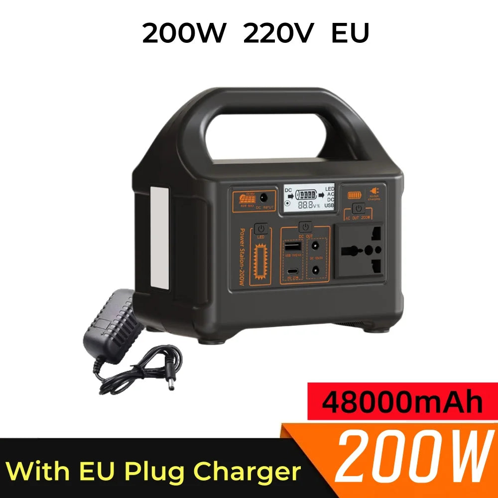 Jsdsolar 300W 500W Portable Solar Power Station Generator 110V220V LED Light Emergency Solar Power Bank for Home Outdoor Camping