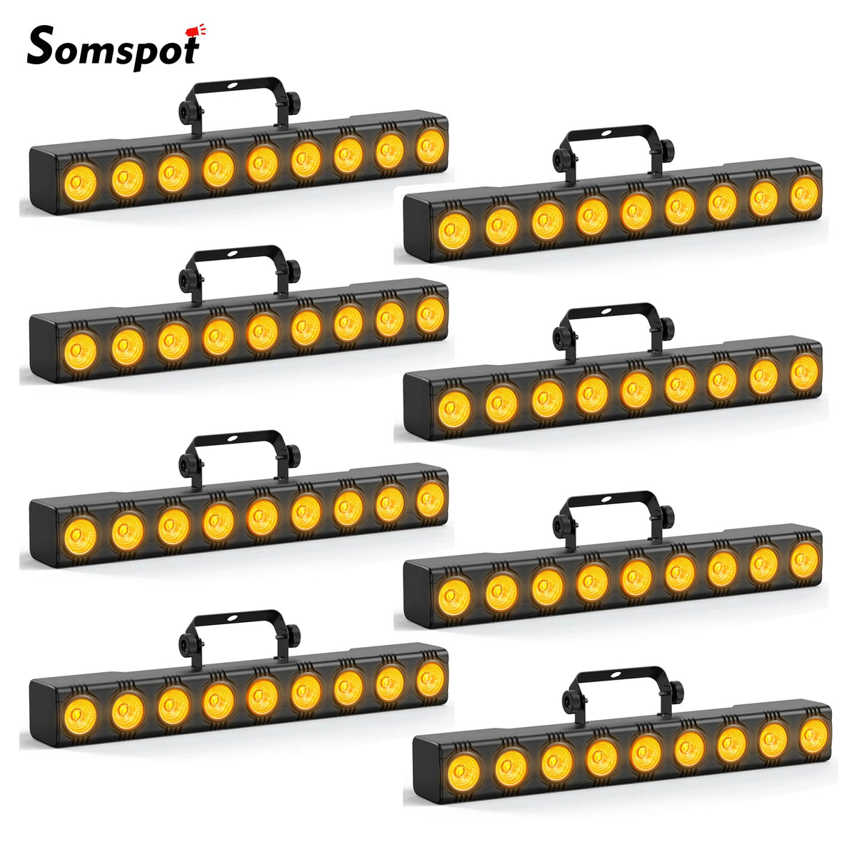 Somspot 36W 9LEDs RGBW Lights Bar Stage Lighting Effect LED Projection Light DJ Party Lights for Disco Bar Club Wedding Birthday
