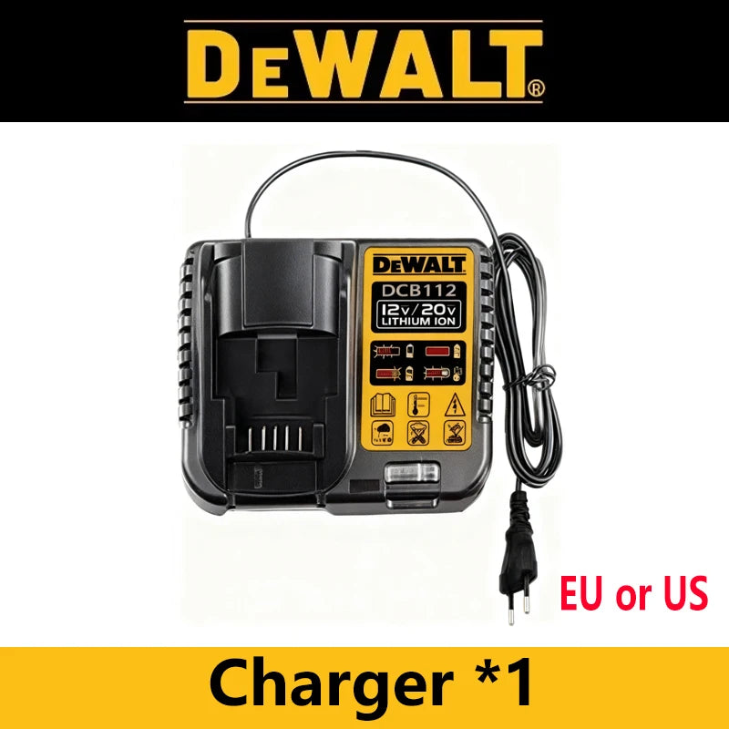 100% Genuine Dewalt 20V Battery ,20V 6Ah 5Ah Rechargeable Battery &Charger DCB206 For Dewalt Power tool Replacement battery