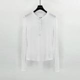 Owen Seak Women Cotton Tee Gothic High Street Bottoming Shirts Clothing Autumn Black Sweater Slim Women Coats Long Sleeves Shirt