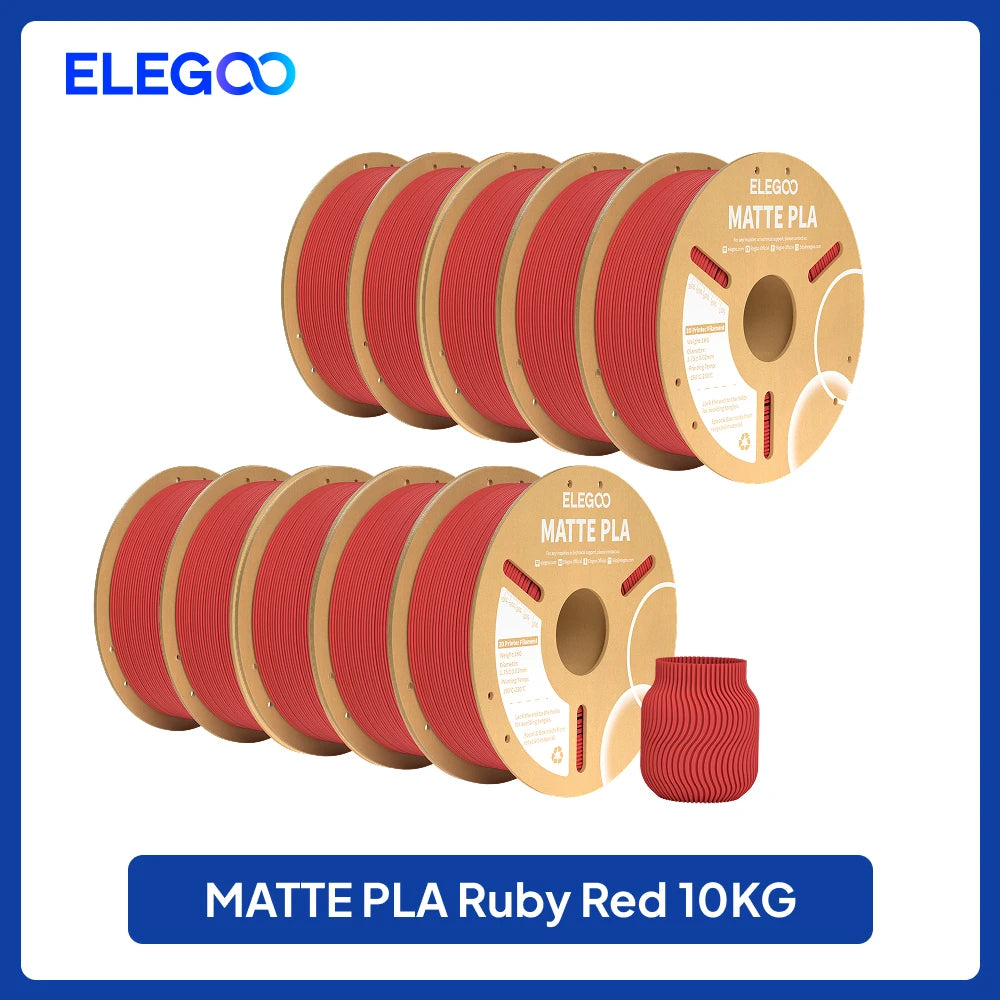 ELEGOO 4KG/5KG/10KG 1.75mm Matte PLA Filament