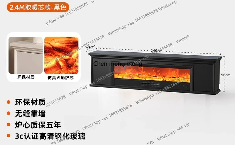 Fireplace, Electronic Simulation Flame Heating Decorative TV Cabinet Home Living Room New Storage Cabinet