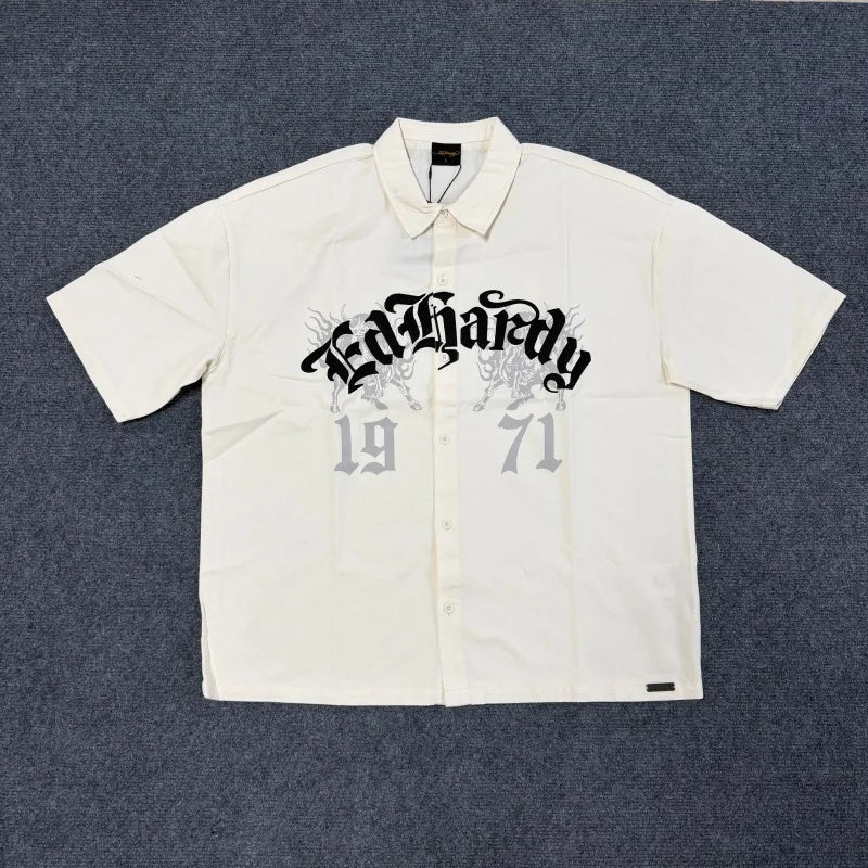 Fashion Letter Printed Tshirt American Style Streetwear T Shirt Summer Men Casual Short Sleeve Harajuku T-shirt Oversize Tops
