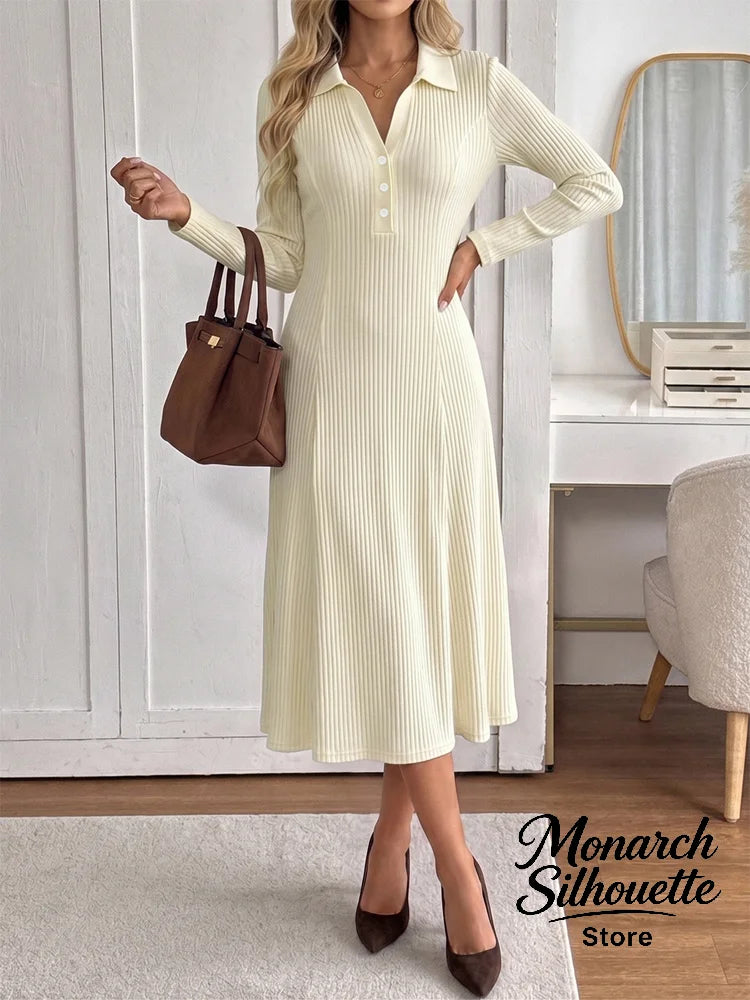 White Polka Dot Slim Fit Dress Women Solid Deep V-neck Puff Sleeves Pleated Front Button Short Dresses 2026 Lady Daily Wear New