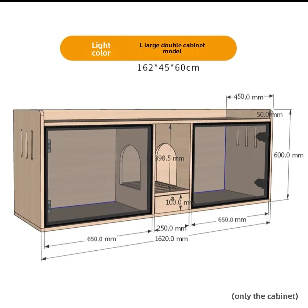 Solid wood cat toilet cabinet cat litter semi-closed odor-proof cat litter box cabinet