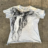 New Long sleeved Affliction T shirt Y2K Hip Hop Round Neck Oversized T shirt Mens Womens Casual Gothic Clothing Tops Streetwear