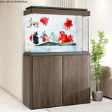All-in-One AquariumNew Modern Ultra-Clear Glass Ultra-Narrow Filter Under Cabinet Fish Tank Living Room Smart Touch Control Larg