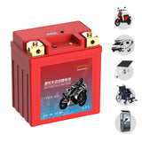 Motorcycle Battery LiFePO4 Scooter Starter 12.8V 5Ah 7Ah 9Ah CCA 200A-400A Built in BMS Lithium Battery Voltage Protection ATV