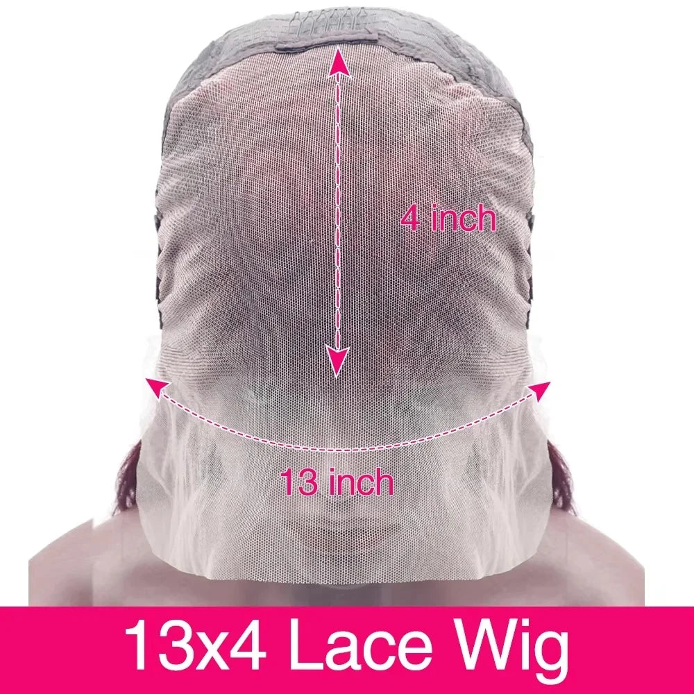Body Wave Burgundy 13x6 HD Lace Front Wig Human Hair Wigs 99J Red Colored Lace Front Human Hair 13x4 Lace Frontal Wigs for Women