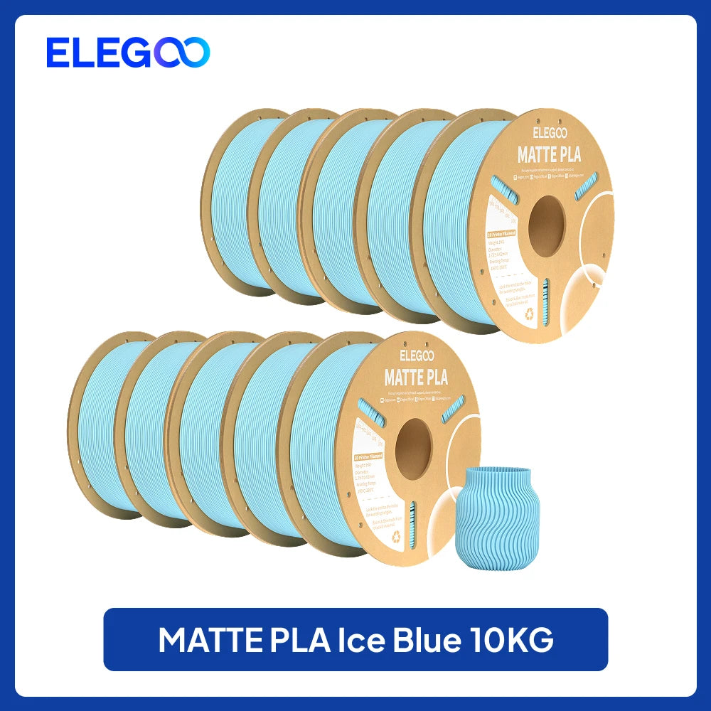 ELEGOO Multiple-Color Matte PLA Filament 1.75mm 2KG/4KG/5KG/10KG For EU US