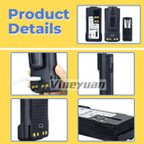 5000mAh PMNN4409AR Type-C USB Replacement Battery for Motorola APX4000 XPR3500 XPR7380 XPR7550 GP338D+ XIR P8660i Two Way Radios