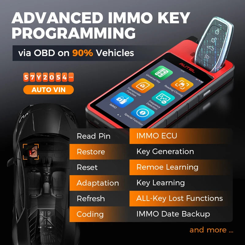 Autel MaxiIM KM100 Key Fob Programmer Immobilizer Tool Key Creation IMMO Learning Chip Read Write Cloning PK AUTEL KM100E KM100X