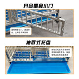 Stainless steel dog cage indoor foldable portable medium and large dog pet cage with tray square tube dog cage breeding
