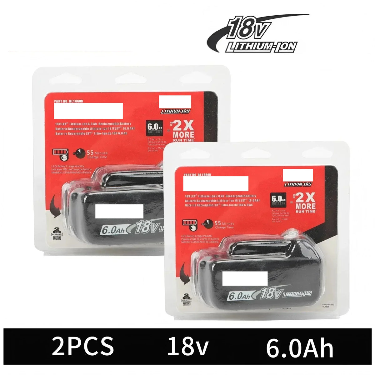 2025 for Makita BL1860 BL1850B BL1850 BL1840 BL1830 Screwdriver Battery & Charger 18v Replacement Power Tool Batteries.