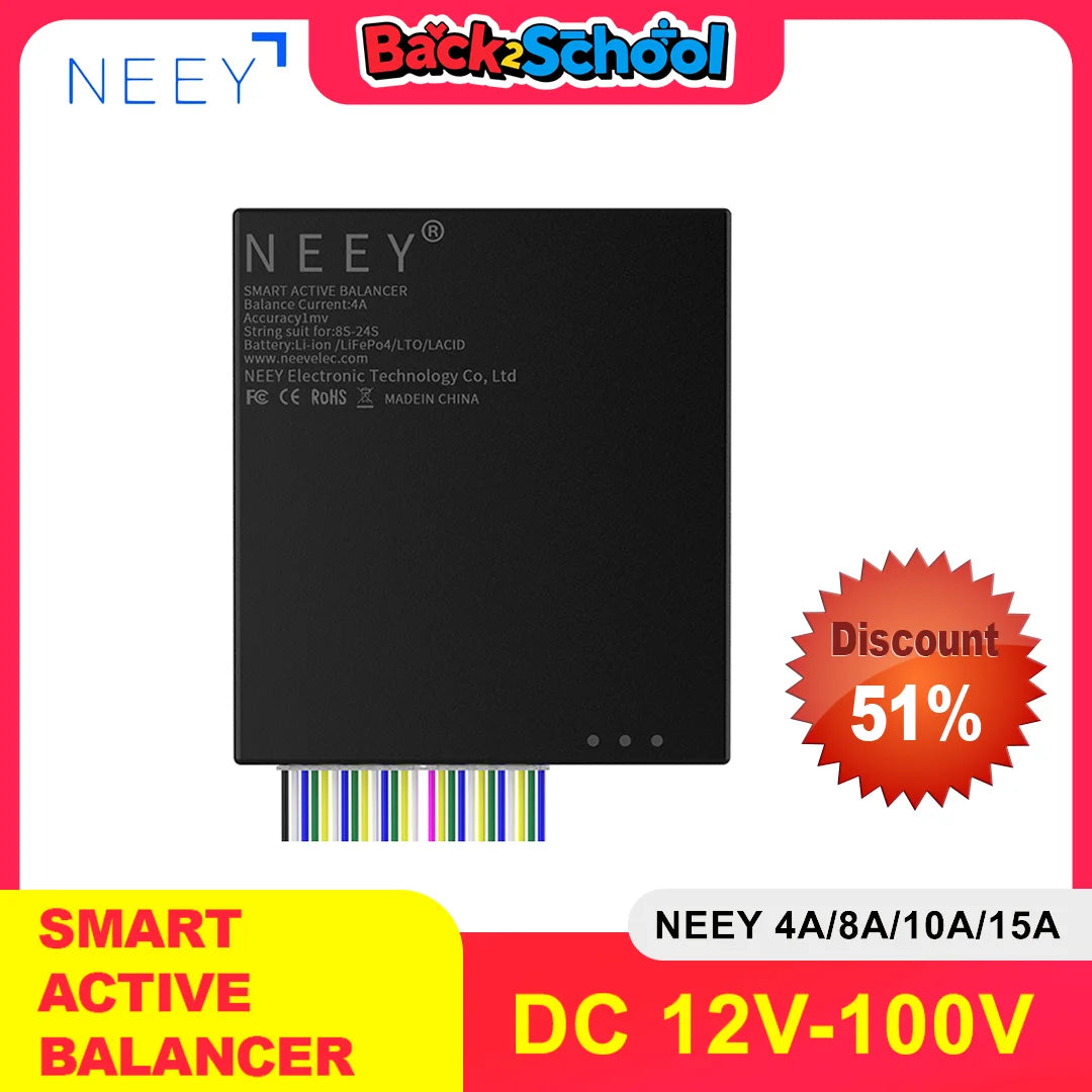 4TH NEEY 4A 8A 10A 15A Smart Active Balancer 3S 4S 5S 6S 8S 14S 16S 20S 24S Lifepo4 / Li-ion/ LTO Battery Fast Delivery from EU
