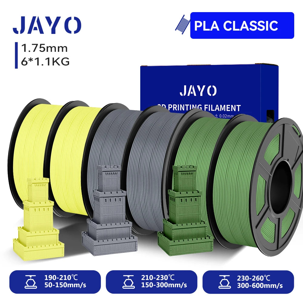 JAYO 3D PETG/ High Speed Matte PETG / PLA Classic Printer Filament 1.75mm 3D Printer Filament 6.6KG Neatly Wound PETG for 3D