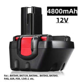 For BOSCH 12V Power Tool Battery for BAT043 BAT045 BAT120 GSR 12 VE-2 2607335709 2607335557 NiMH Battery 12800mAh