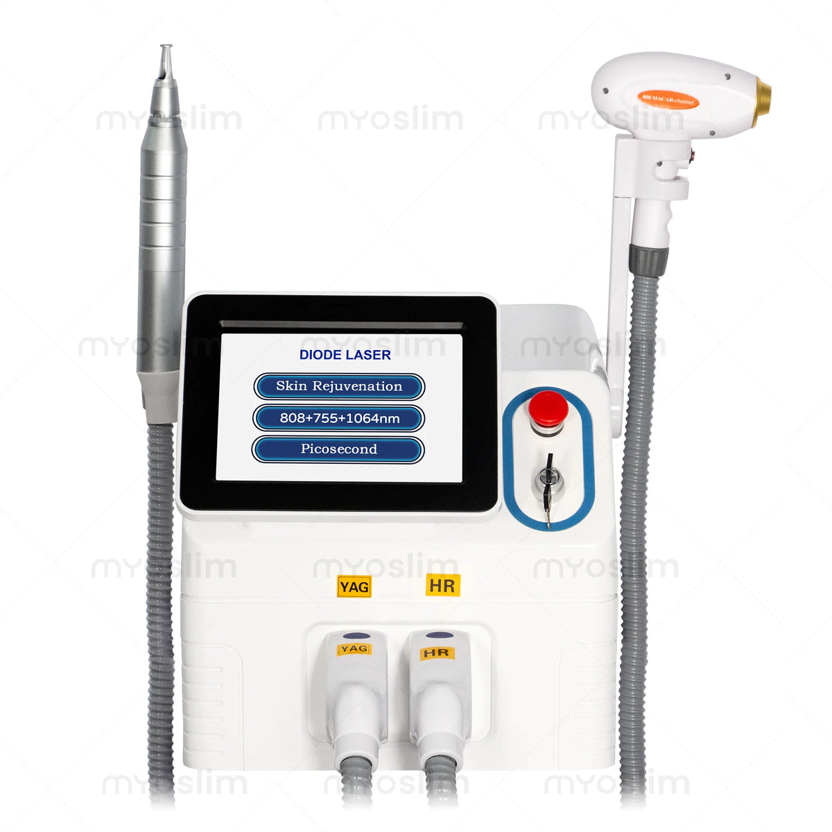2 IN 1 Diode Laser PicoSecond Laser Machine 808nm 755nm 1064nm Hair Removal Tattoo Removal Skin Rejuvenation Beauty Device