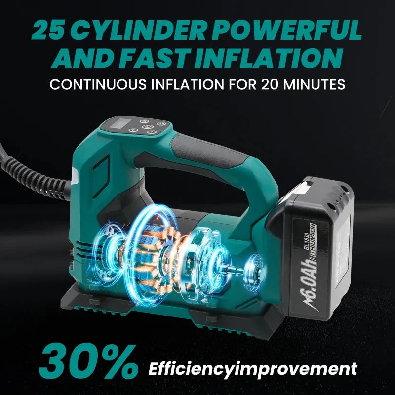 Makita for Cars & Motorcycles brushless air Pump Cordless Air Inflator: Portable Tyre Pump with Digital Display Power Tool