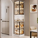 Living room corner glass  display cabinet TV cabinet side wine cabinet rack new