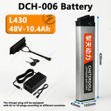 Foldable Electric Bike Battery 48V 36V 10.4Ah 15Ah 17Ah DCH-006 Fits Samebike Lankeleisi Replacement Battery Pack + Charger