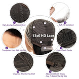 13x6 HD Body Wave Chocolate Brown Lace Front Wig Human Hair Brazilian Transparent 13x4 Lace Frontal Wigs Pre Plucked For Women