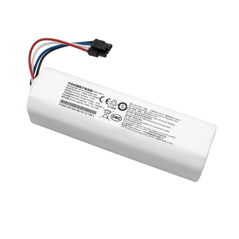 Original P2008-4S2P-MMBK Battery Replacement for Dreame D10s L10s D9 Pro D10 L10 D10 Plus D9 Max Z10 Pro Vacuum Cleaner