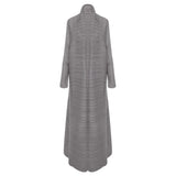 Miyake Pleated Turndown Collar Long Sleeve Cardigan Dress Long Coats Women New Abaya Fashion Solid Loose Large Size Clothes