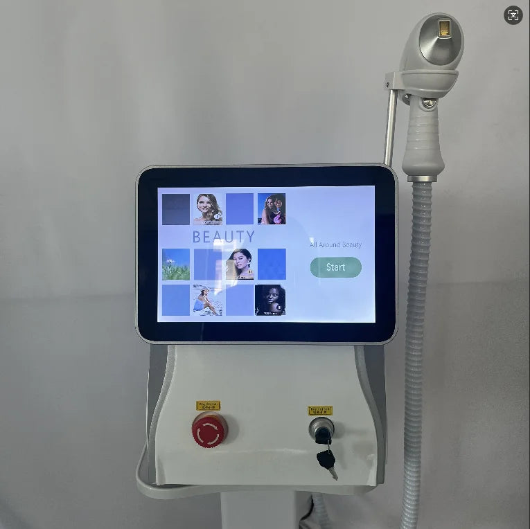 Professional diode-based ice titanium laser hair removal machine portable 808nm 755nm 1064nm Alexandrite 3-wavelength laser