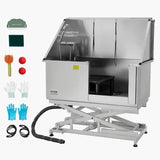 50" Electric Dog Grooming Tub Stainless Steel with Water Filter System