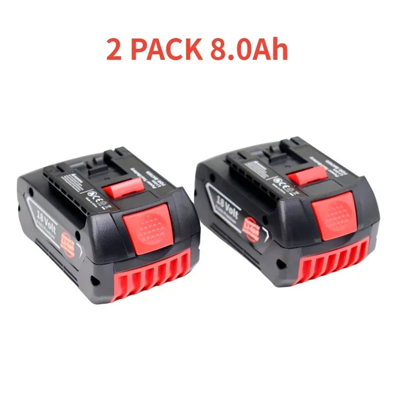 High-Performance 18V 6.0Ah LITHIUM-ION Battery Replacement for Bosch 18V BAT609 BAT612 BAT618 GBA GSR GSB Rechargeable Battery