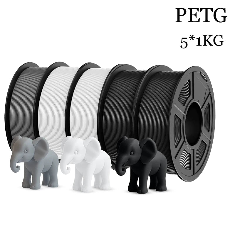 TECBEARS PETG 3D Printer Filament 5KG 1.75mm petg Multi color combination set FDM 3D Printer Materials DIY Gift From US UK DE