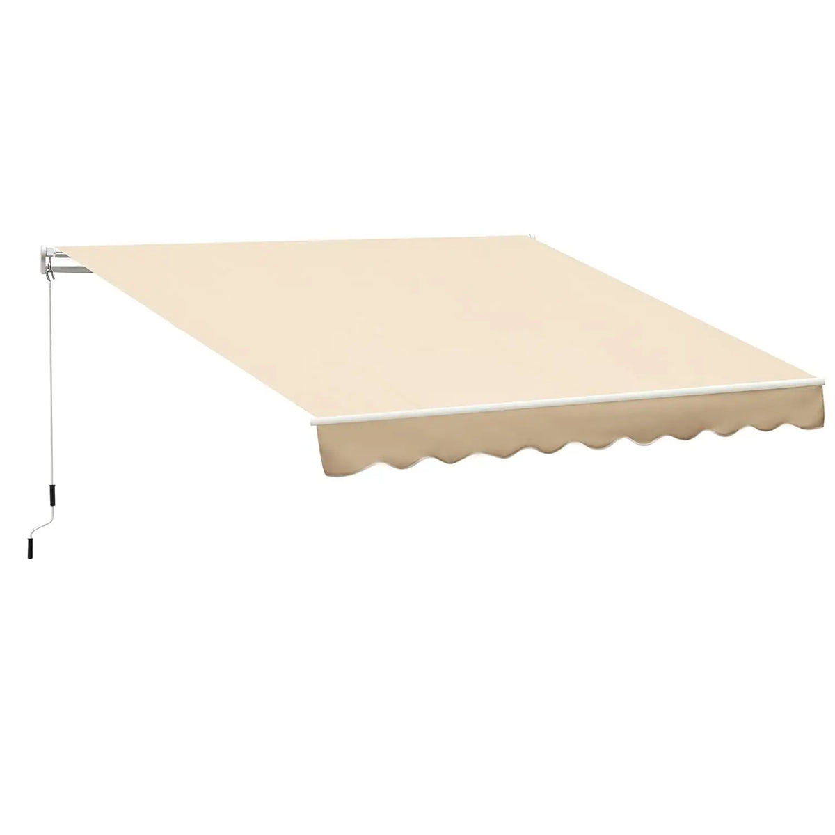 10' X 8' Retractable Awning, Patio Awnings, Sunshade Shelter W/Manual Crank Handle, Customized