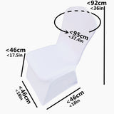Jiaorui 10/20/30/50/100 Pcs Spandex Wedding Chair Seat Cover