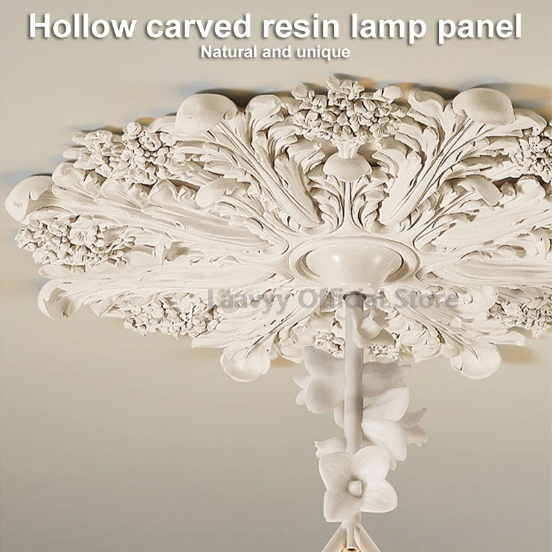 Luxury Living Room Ceiling Chandelier Retro Dining Room Ceiling Lamp French Style Cafe Restaurant Interior Decoration Lights