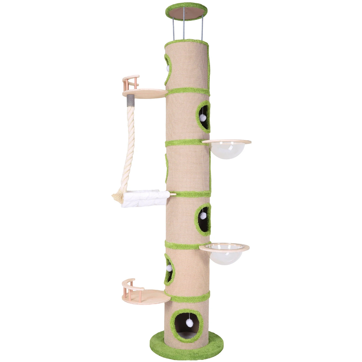 Tall Cat Tree Tower with Sisal Scratching Pad Cat Climbing Frame Super Large Cat Tree Tower for Indoor Kittens