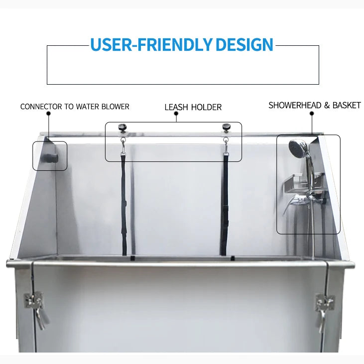 H-105 Stainless Steel Pet Grooming Tub Factory Direct Supply