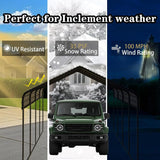 Heavy Duty Galvanized Steel Carport 10x20ft Extra Large All Weather Dual Vehicle RV Boat Shelter Garage Party Tent, Customized