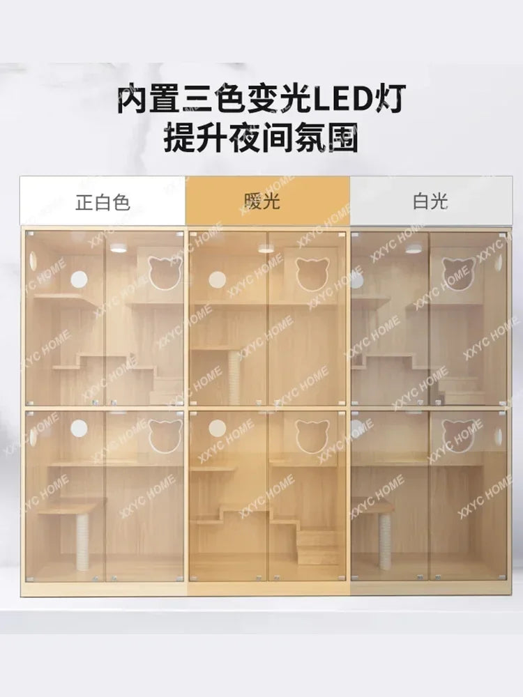 Cat Cage Cat Villa Cat Nest Cattery Pet Display Cabinet Delivery Room Pet Shop