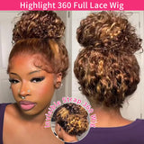 Body Wave Human Hair Wigs Highlight 4/27 HD Transparent Lace Frontal Wig 13x6 13x4 Human Hair For Women Preplucked Brazilian Wig