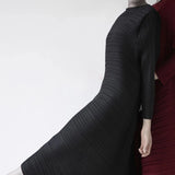 Miyake Pleated Original Design Large Size Dress Women's Spring Summer New Korean Style Causal Long Loose Clothes