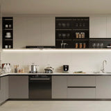 Factory Direct Sale of Modern Style Solid Wood Oak Waterproof Kitchen Cabinets Large Storage Space Eco-Friendly Multi-Functional
