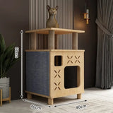 I L Solid Wood Cat Nest Cat Climbing Frame Space Capsule Cat Villa Nest Shelf Pet Toy Scratchers Products Furniture Accessories