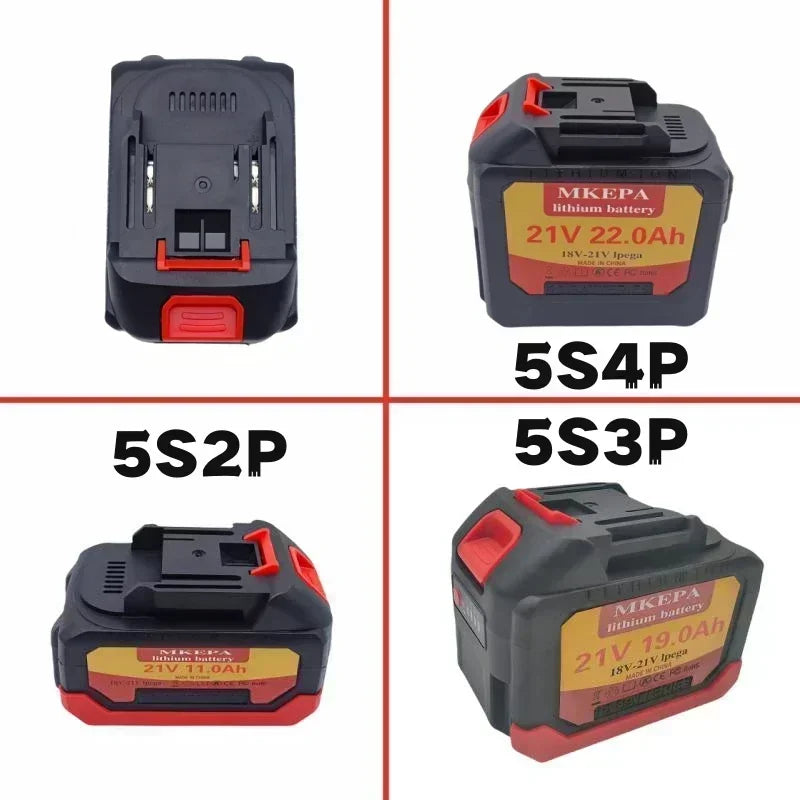 21V 11.0Ah/19.0Ah22.0Ah New Large Capacity Electric Tool Battery Replacement, Suitable for Makita Electric Screwdriver Drill