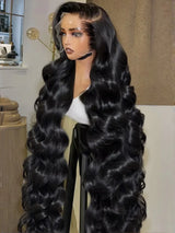 250 Density 46 Inch Body Waves 100% Human Hair 13x6 13x4 HD Transparent Lace Frontal Wig Pre Plucked Natural 360 Full Front Wigs