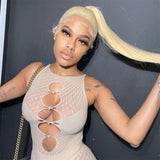 Bone Straight 360 Full Lace Wig Human Hair Brazilian 613 Honey Blonde