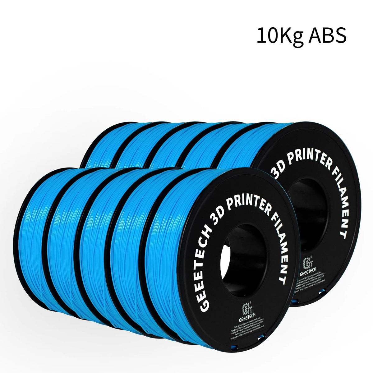 GEEETECH 10Kg 3D ABS+ Filament 1.75mm Spool Wire For 3D Printer Material,Safety, Vacuum packaging