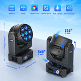 U'King 4Pcs 300W Moving Head DJ Lights 7LEDs RGBW BEE'S EYE Beam Stage Lights DMX512 Control For KTV Bar Christmas Wedding Party