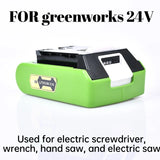 Replacement Battery for Greenworks 24V Tools Cordless Drill Screwdriver Impact Wrench Chainsaw Long Runtime Li-ion Battery Pack